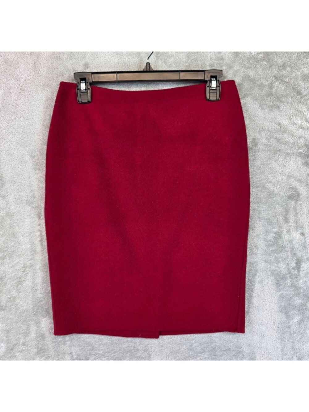 Talbots Skirt Womens 2P Red Wool Pencil Knee Length Back Zip Work Office